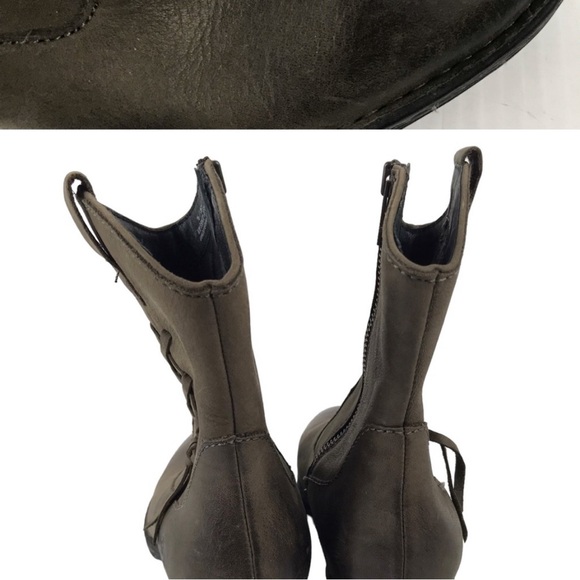 Born “Karin” Boot B58922 Short Western Leather Zip size 7.5 - Picture 2 of 4